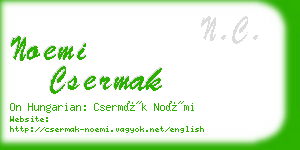 noemi csermak business card